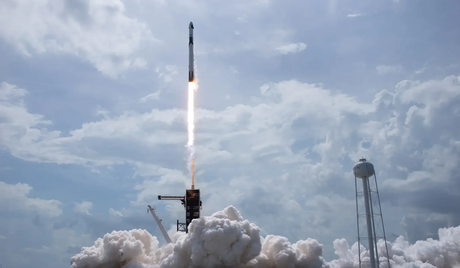 SpaceX Falcon 9 launching Crew Dragon with NASA astronauts on the Demo-2 mission